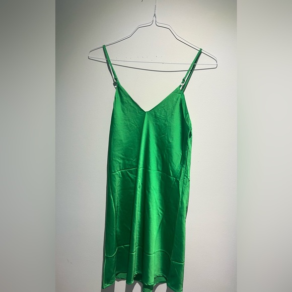 NEW Stella Luce - Green Slip Dress Ruched - Picture 3 of 3